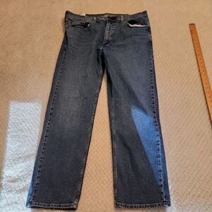 Levis 505 Jeans Men 38x32 Blue Relaxed Straight Denim Pants Work Baggy EUC